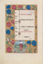 Stunden der Königin Isabella der Katholischen, Königin von Spanien: Fol. 11v, Oktober, ca. 1500
