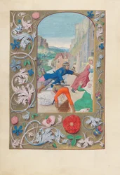 Stundenbuch der Königin Isabella der Katholischen, Königin von Spanien: Fol. 146v, Kindermord und Flucht nach Ägypten