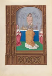 Stunden der Königin Isabella der Katholischen, Königin von Spanien: Fol. 264v, Messe des Heiligen Gregor