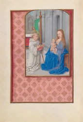 Stundenbuch der Königin Isabella der Katholischen, Königin von Spanien: Fol. 267v, Vision des hl. Bernhard, ca. 1500