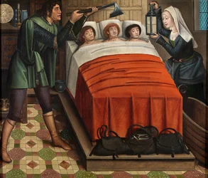 Der böse Metzger, vom Altarbild des Heiligen Nikolaus, ca. 1486-93