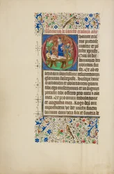 Initiale O: Das Martyrium des Heiligen Erasmus
