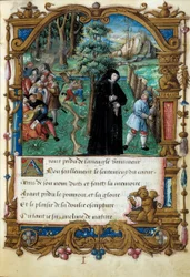 Darstellung der Königin von Navarra Margarita von Angoulême (1492-1549), höfische Liebesszene