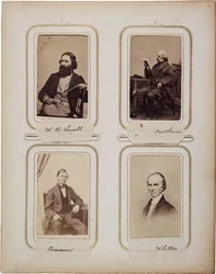 Album mit 200 Visitenkarten, die meisten von Brady, ca. 1865