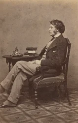 Carte-de-visite Porträt von Charles Sumner, 1860er Jahre