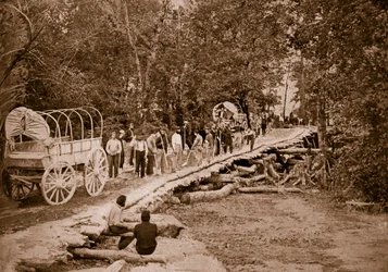 Grape Vine Brücke gebaut von US-Ingenieuren, 1861-65