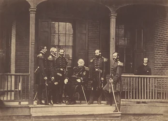 Generalleutnant Scott, General-in-Chief der US-Armee, & Stab, 6. September 1861