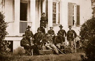 Die 164. New Yorker Freiwilligen bei General McMahons Hauptquartier, 1861-65