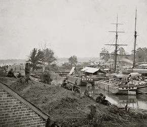 White House Landing am Pamunkey, 1862