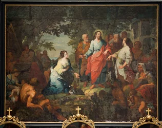 Pfarrkirche (Parochiekerk Sint-Maarten). Gemälde. "Jesus und die Samariterin". Matthijs De Visch