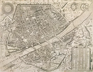 Karte von Florenz, 1595