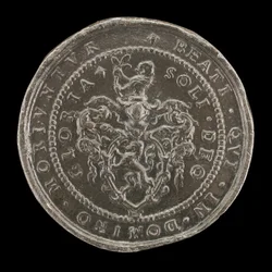 Wappen und Inschrift [Rückseite], 1592