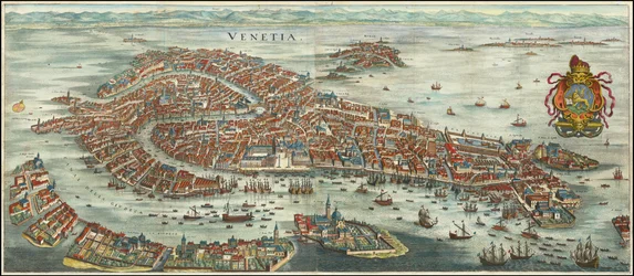 Vogelperspektive von Venedig 1636 von Matthäus Merian