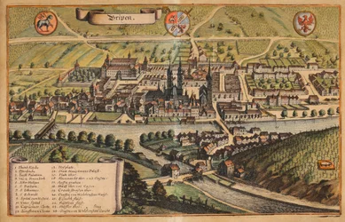 Ansicht von Brixen koloriert