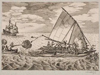 Holländer erobern Schiff mit wilden Leuten und Kindern