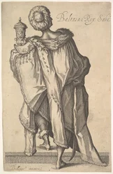 Balthasar, nach Figur in Die Anbetung der Könige von Jacques Bellange, ca. 1610-50