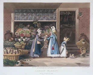 Londoner Markt, ein Obstverkäufer