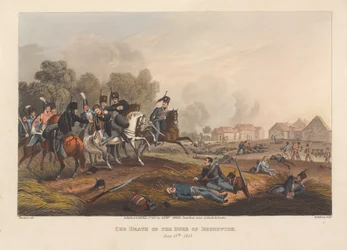 Der Tod des Herzogs von Braunschweig, 15. Juni 1815 (Druck)