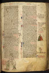 Roger Nigel, Bischof von London, weiht Edmund von Abington zum Erzbischof von Canterbury, Illustration aus 