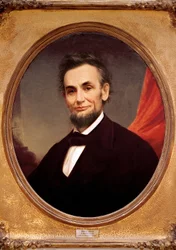 Porträt des amerikanischen Präsidenten Abraham Lincoln (1809-1865)