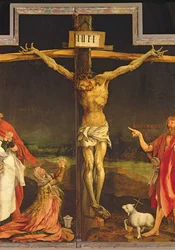 Christus am Kreuz, Detail aus dem zentralen Kreuzigungspanel des Isenheimer Altars, ca. 1512-16 (Detail)
