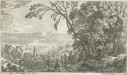 Ansicht einer hügeligen Landschaft