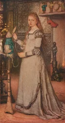 Mädchen mit einer Spindel, ca. 1873