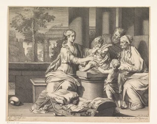 Heilige Familie mit Zacharias, Elisabeth und Johannes dem Täufer