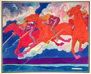 Die Legionen von Attila steigen vom Himmel herab, ca. 1920