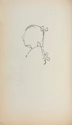 Italienisches Skizzenbuch: Kopf eines Mädchens im Profil, Seite 152, 1898-1899