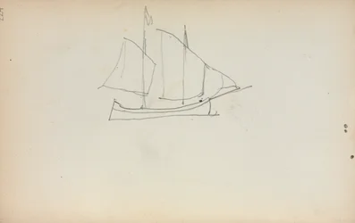 Italienisches Skizzenbuch: Segelboot Seite 224, 1898-1899