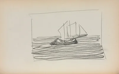 Italienisches Skizzenbuch: Segelboot Seite 75, 1898-1899