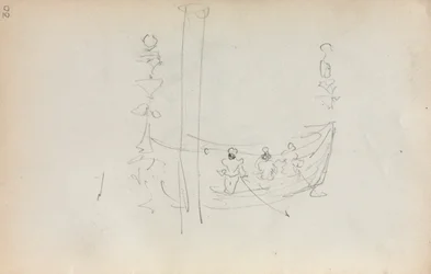 Italienisches Skizzenbuch: Venezianisches Boot Seite 30, 1898-1899