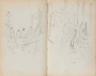 Italienisches Skizzenbuch: Venezianischer Hafenblick Seite 31 & 32, 1898-1899