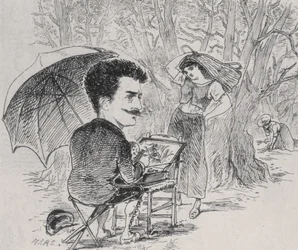 Rops malt seine Olivenpflücker, 1877