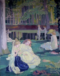 Federballspiel (Detail) 1900