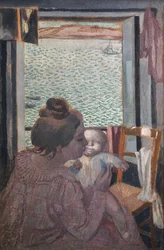 Mutterschaft am Fenster