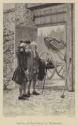 Abschied von Rousseau vom Marschall (Gravur)