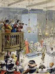 Der Ball am Hof (unter Ludwig XIII) - in „Richelieu“ von Maurice Leloir