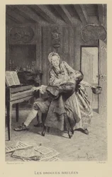 Die verbrannten Drogen (Gravur)