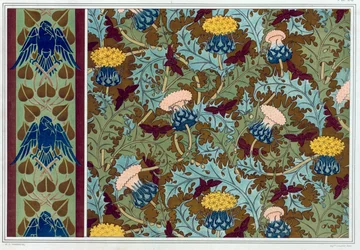 Entwürfe für Tapetenbordüren und bedruckte Stoffe, veröffentlicht 1897