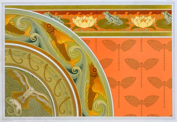 Entwürfe für Tapetenbordüren, veröffentlicht 1897