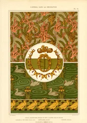 Wasservögel und maritime Motive im Jugendstil