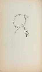 Italienisches Skizzenbuch: Kopf eines Mädchens im Profil (Seite 152)