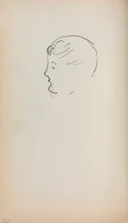 Italienisches Skizzenbuch: Kopf eines Mannes im Profil (Seite 150)