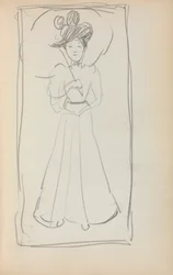 Italienisches Skizzenbuch: Stehende Frau mit Sonnenschirm (Seite 233)