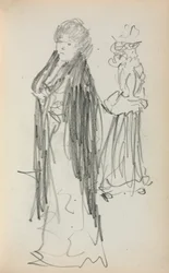 Italienisches Skizzenbuch: Zwei stehende Frauen (Seite 129)