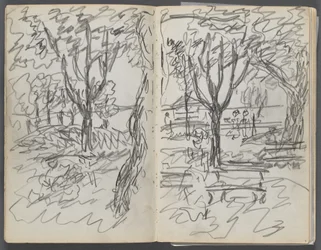 Skizzenbuch, The Dells, Nr. 127, Seite 008 & 9: Landschaft