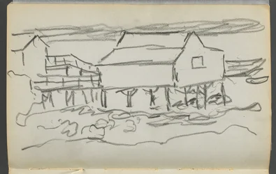 Skizzenbuch, The Dells, Nr. 127: Haus auf einem Dock