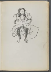 Skizzenbuch, Die Dells, Nr. 127, Seite 071: Sitzende Figur